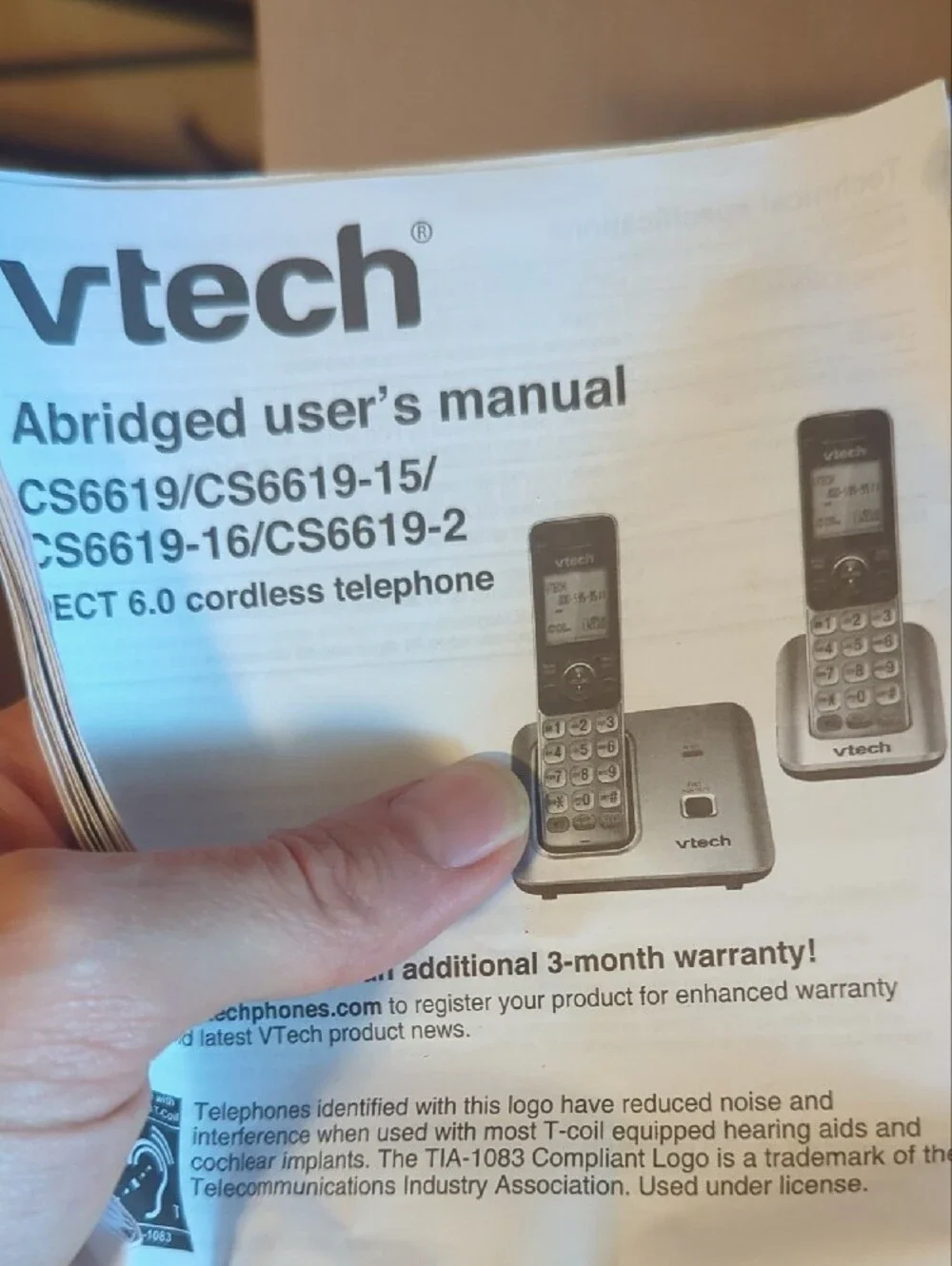 VTech Silver Cordless Phone with Caller ID - Model ia5863